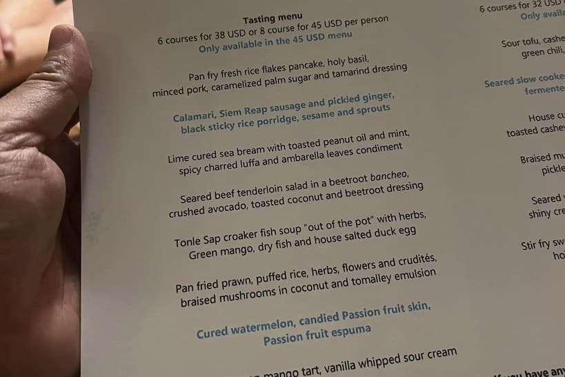 Cuisine Wat Damnak Phnom Penh Menu by Authentic Food Quest