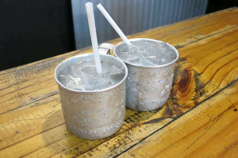 Water Cups eat local street safely by Authentic Food Quest