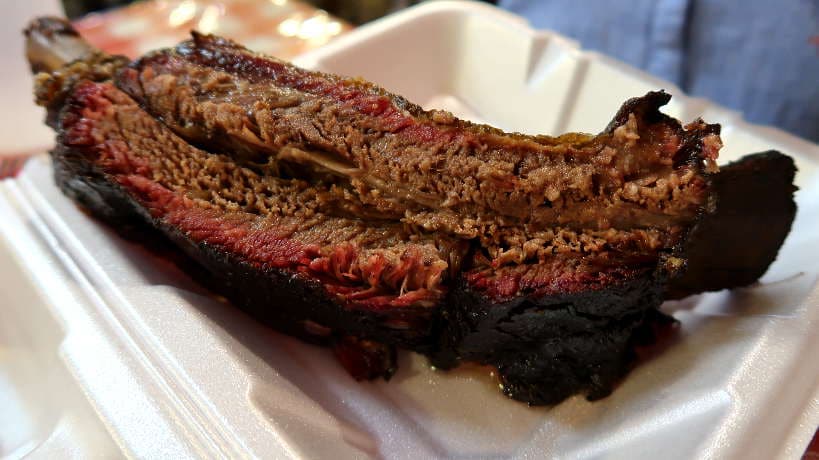 Giant Rib at Blacks BBQ Best Texas BBQ in Lockhart by Authentic Food Quest