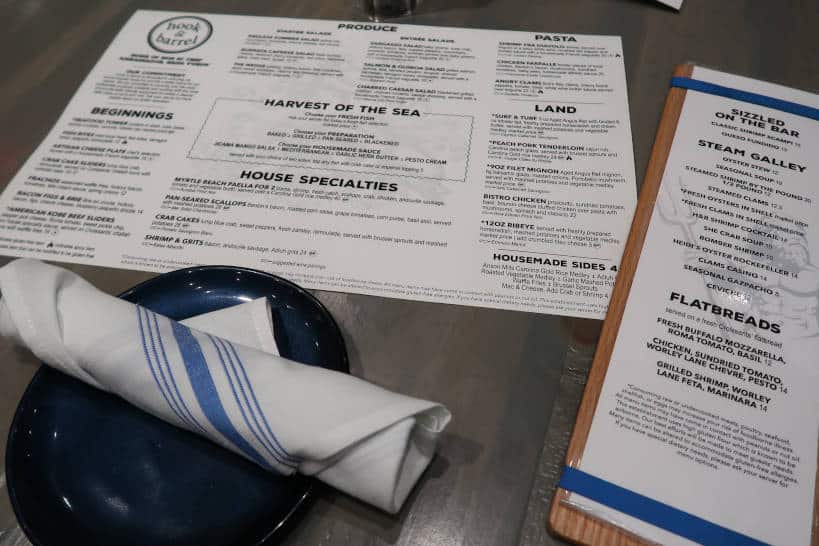 Hook & Barrel Menu Soul Food Myrtle Beach by Authentic Food Quest
