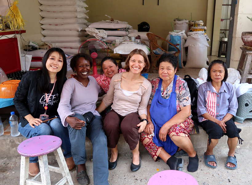 Moui Rosemary Auntie Lada Claire and Auntie Rod For A Morning Making Northern Thai Sausage by Authentic Food Quest