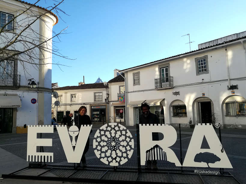 Claire and Rosemary by Evora sign in Portugal Authentic Food Quest