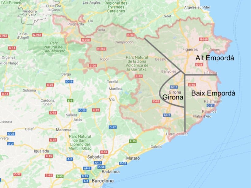 Costa Brava Map by AuthenticFoodQuest