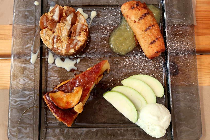 Apple desserts at Cidery Mooma Restaurant by Authentic Food Quest