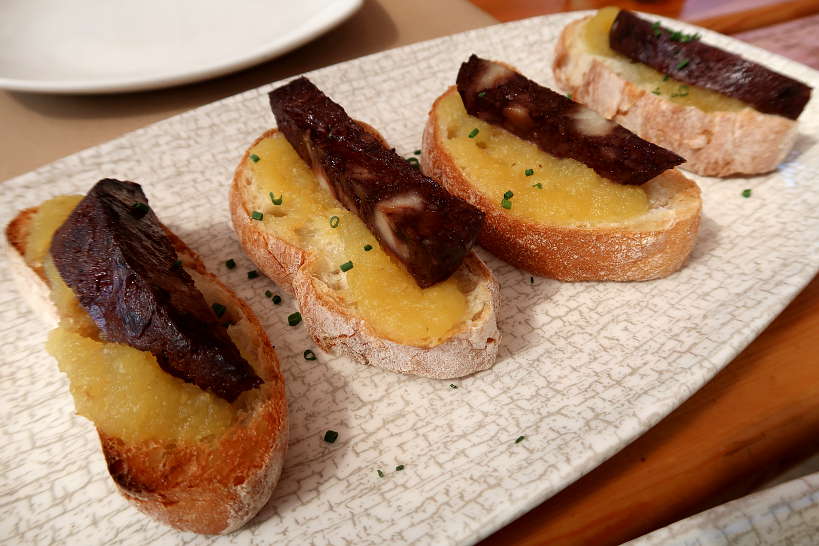 Catalan BLood Sausage toast Mooma Cidery by Authentic Food Quest