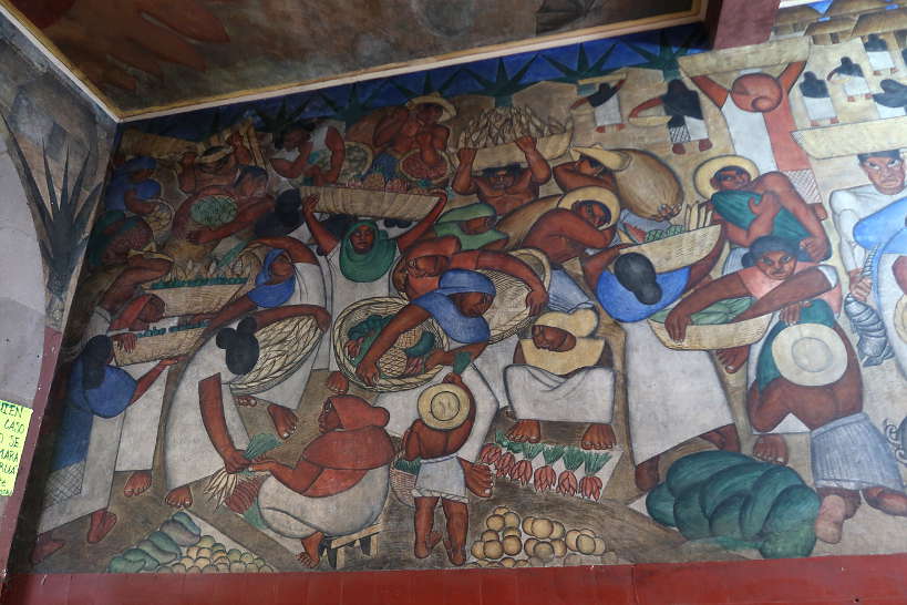 Diego Rivera Murals at Abelardo L Rodriguez food market Mexico City by Authentic Food Quest