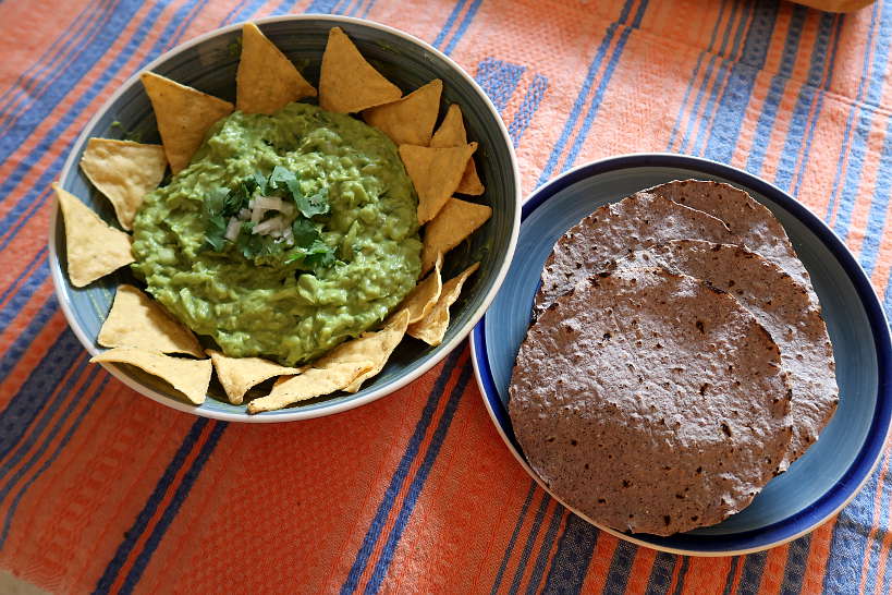 Mexican Guacamole with Tortilla Chips by Authentic Food Quest