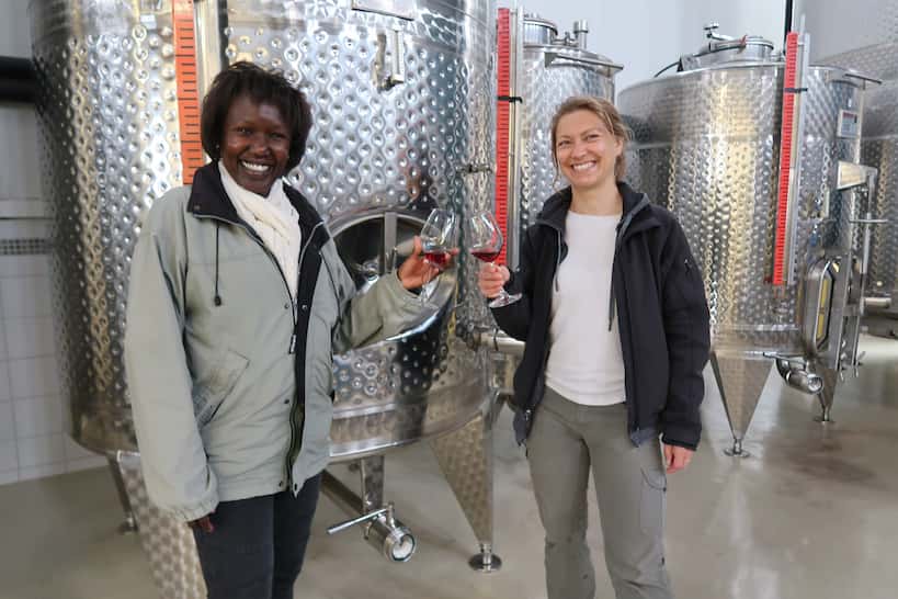 Rosemary and Claire at Loupakis Winery by Authentic Food Quest