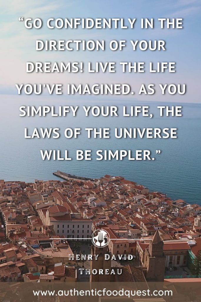 Travel Quote Thoreau by Authentic Food Quest