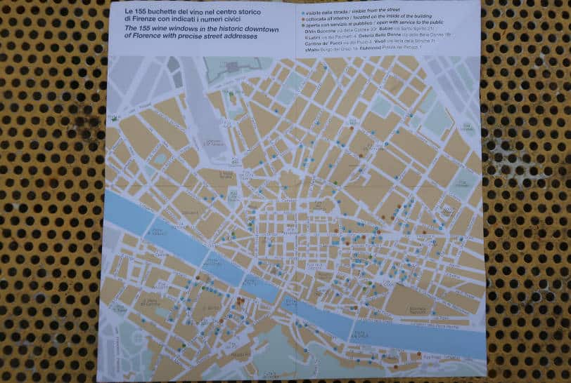Map Wine Windows Florence by Authentic Food Quest