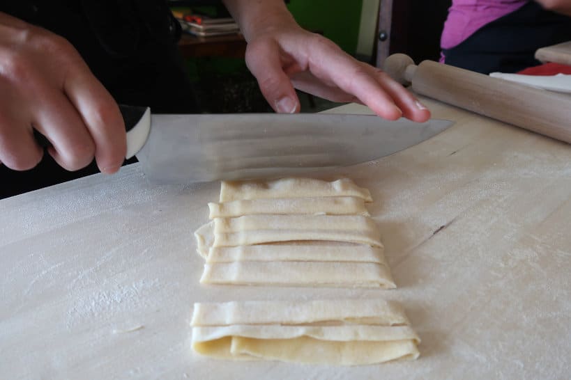 Cutting Pasta Dough Bologna Cooking Class Authentic Food Quest