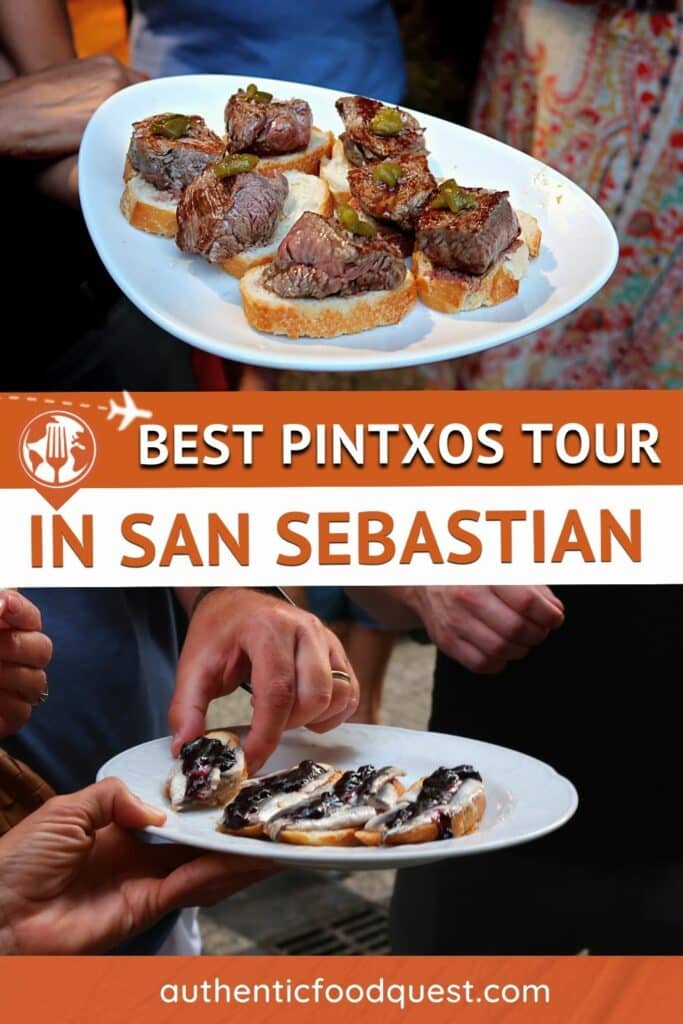 Pinterest Pintxos Tour San Sebastian by Authentic Food Quest
