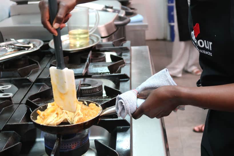 Flipping Omelette San Sebastian Cooking Class by Authentic Food Quest