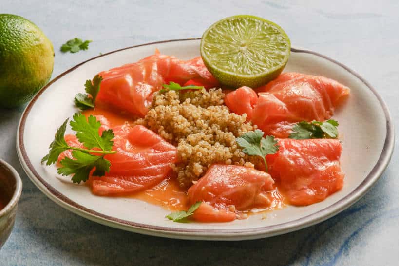 Tiradito Salmon Sashimi by Authentic Food Quest