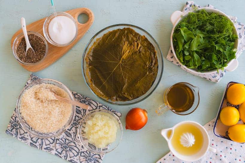 Dolmadakia Ingredients by Authentic Food Quest
