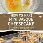 Mini Basque Cheesecake by Authentic Food Quest