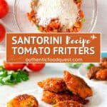 Pinterest Greek Tomato Fritters by Authentic Food Quest