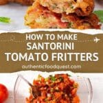 Pinterest Tomatokeftedes Santorini Tomato Fritters by Authentic Food Quest