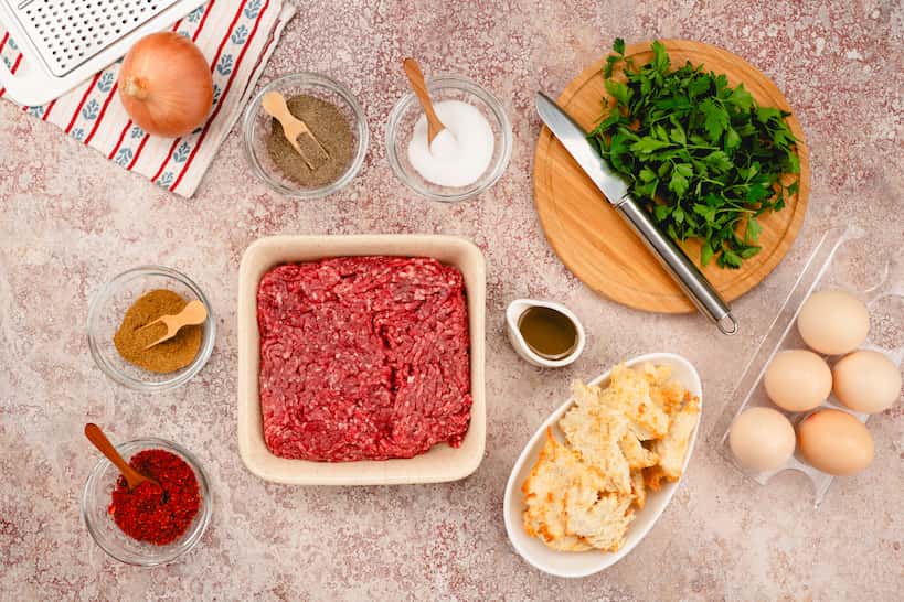 Ingredients Turkish Kofte Recipe by Authentic Food Quest