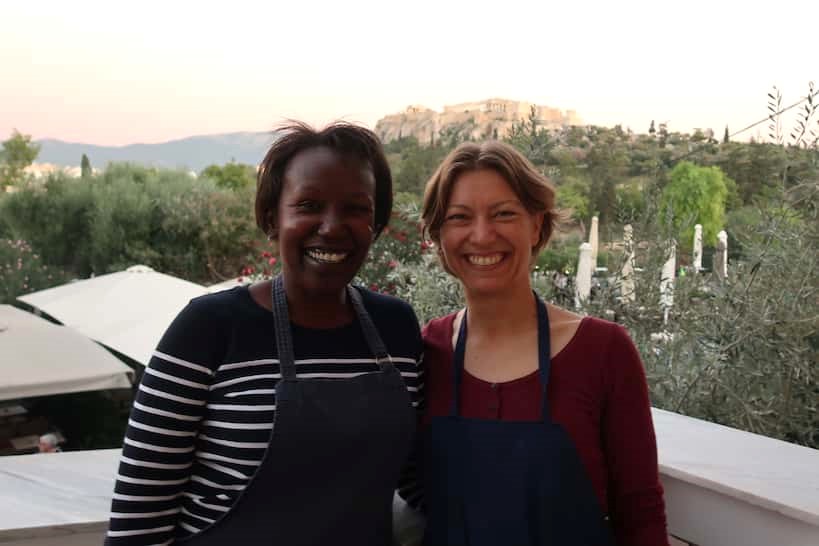 Rosemary and Claire on Cooking Vacations in Greece by Authentic Food Quest