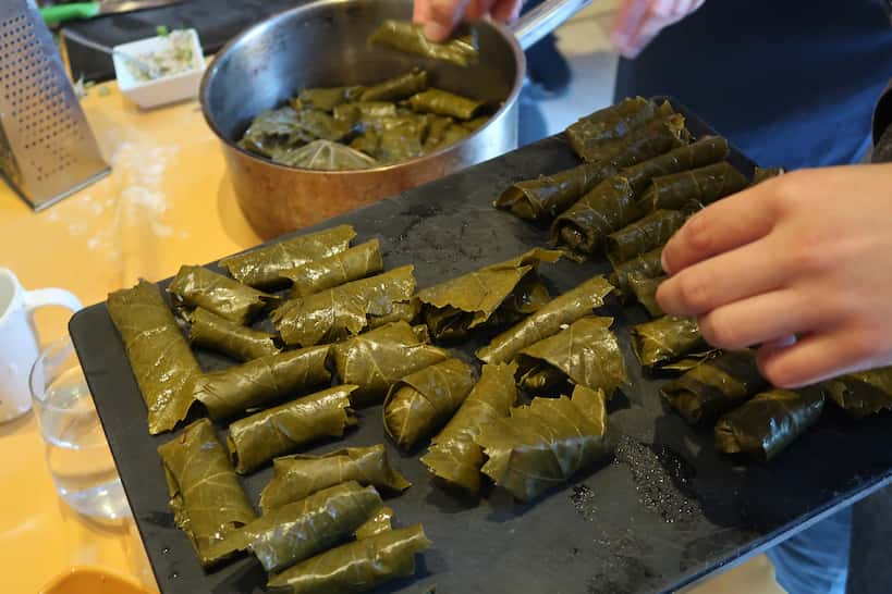 Folding Vine Leaves Cooking Class In Athens by Authentic Food Quest