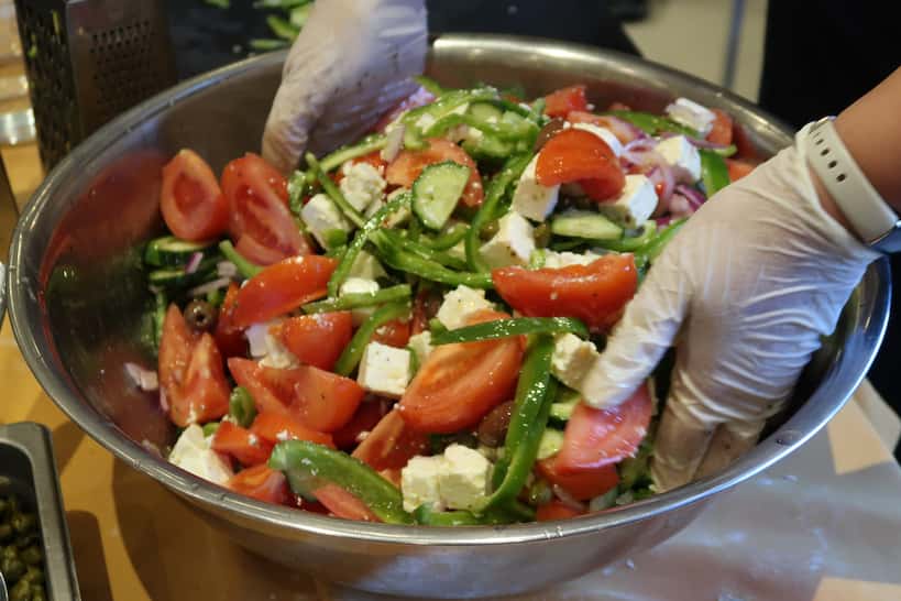 Hand Tossed Greek Salad Cooking Class In Athens by Authentic Food Quest