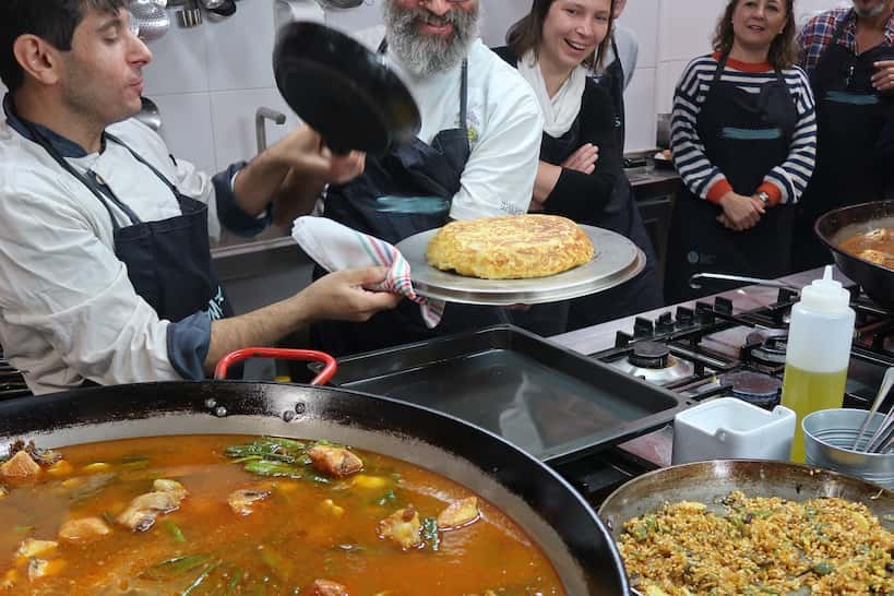 Making Omelette Cooking Classes Valencia by Authentic Food Quest