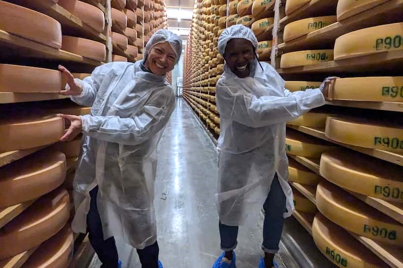 Claire Rosemary Visiting Cellar Comte Cheese by Authentic Food Quest