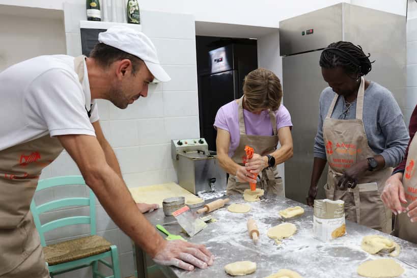 Rosemary and Claire at Cooking Vacation in Puglia by Authentic Food Quest