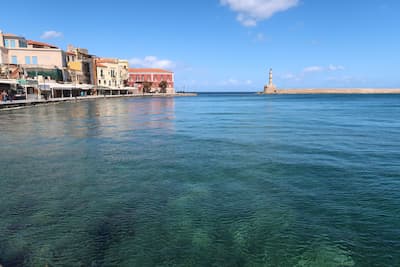 Chania Port with Authentic Food Quest Immersive Cooking Vacations in Crete